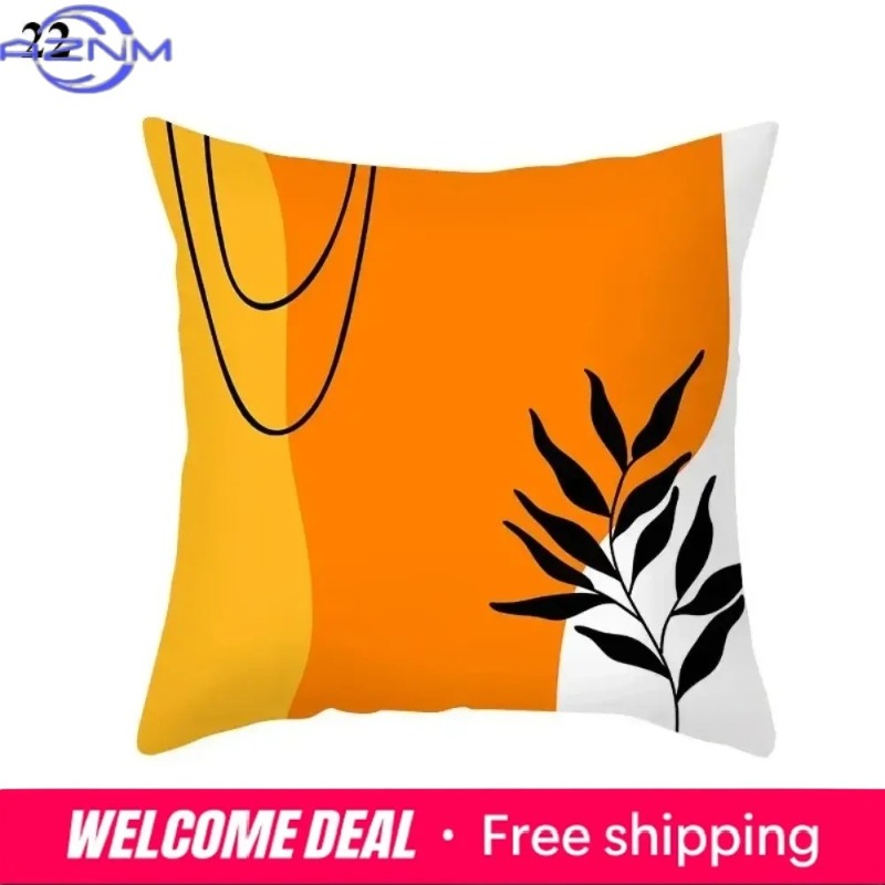 Century Textile & Sewing Supply Avenue C North Saskatoon Sk - Fodera per cuscino Boho arancione astratta,