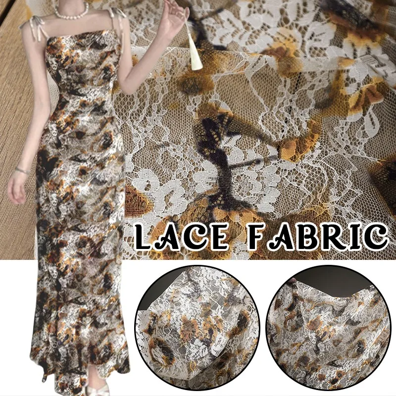 Sewing Batik Fabric - Tessuto di cotone con stampa pizzo